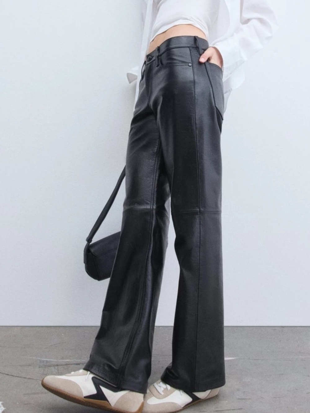 rag & bone Women’s Cam Relax Fit Black Leather NEW WITH TAGS SIZE: 28 - Picture 12 of 13